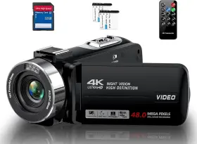Vision18x Delmodes 797999817732 4k Video Camera Camcorder 48mp 30fps With Ir Night Digital Zoom Cam