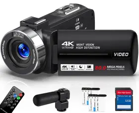 80mp Dingetu 640486890476 4k Video Camera Camcorder Ultra Vlogging For Youtube 18x Digital