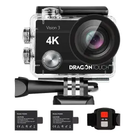 20mp Dragon Touch 850045550349 4k Action Camera Vision 3 Underwater Waterproof 170