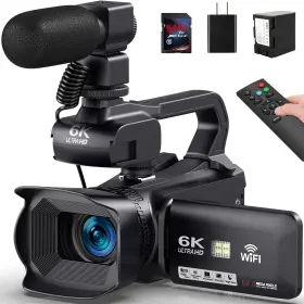 64mp Dsipsn 797999821258 6k Video Camera Camcorder 18x Digital Zoom Ir Night Vision Vlogging Cam