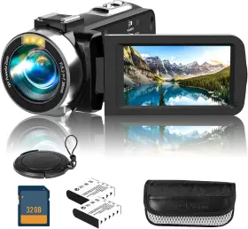1308-du-bl Dumjug Camcorder Video Camera 4k Uhd 48mp Ir Night Vision Vlogging For