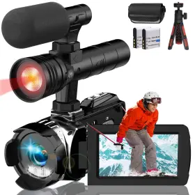 Ndv2000 Dumjug 4k Night Vision Camcorder Digital With Ir Light 270 Youtube Vlogging Camera