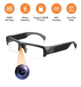 Gl92 Duvix Mini Camera Glasses With 64gb Card Hd 1080p Video Motion Detection