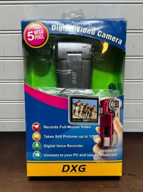 Dxg-563v Dxg Hd Camcorder 5.0 Megapixel New In Open Box
