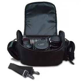 Ecostbags5 Ecostconnection Deluxe Large Digital Camera/video Padded Carrying Bag/case For Nikon Sony P