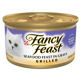 00050000572175 Fancy Feast 050000572175 Purina Grilled Wet Cat Food Seafood 3 Ounce Pack Of 24