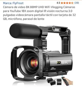 Dv037-072 Flyfrost 8k 88mp Uhd Wifi Camcorder 18x Zoom Night Vision Touch Screen