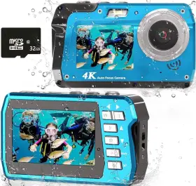 Fcswpcam001 Focusify Waterproof Digital Camera Underwater With 32gb Cardinstalled 4k Fhd 48