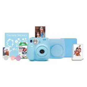 Fujifilm Instax 195925041440 7s Mini Light Blue Bundle Includes Camera Case Film Photo