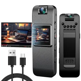 Fuxgz 344448437631 Mini Body Hd 1080p Wearable Video Recorder Small With Night Vision 1.3 Inch