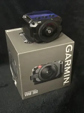 010-01743-00 Garmin Used Virb 360 Camera Black With Box And 32gb Memcard No Charging/data Cable