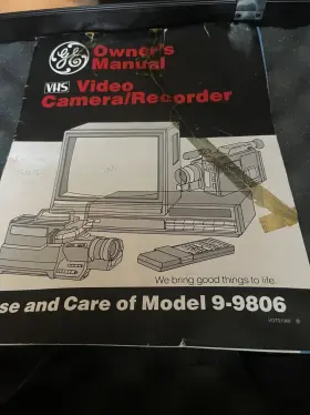 9-9806 Ge 99806 General Electric Vhs Movie Video Camera Camcorder And Case Untested #2