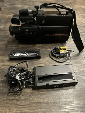 Cg-9808 Ge Cg-9907 Vintage General Electric Sehq Movie Video System Vhs Camcorder Works