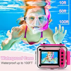 Gktz 734189949996 Kids Waterproof Camera - Underwater Birthday Gifts For Girls Boys #3
