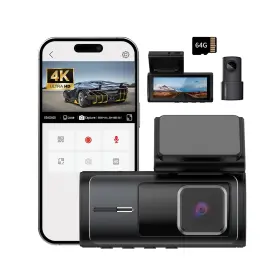 Goldensnake4k Goldensnake Hc339-b4 Goldensnake4k/1080p Front And Rear Dash Cam 3.39 Inch Ips Screen Wi-fi Night Vision