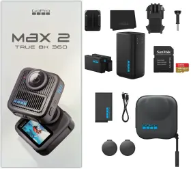 Gopchdz311th Gopro Max2 360 Action Camera Enduro Batteries Charger 128gb Sd Card Case Kit