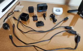 Hero12 Gopro 12 With Max Lense Mod 5 Batt Gimble 15x Macro 9ft Selfie Stick D #3