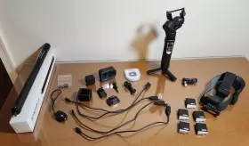 Hero12 Gopro 12 With Max Lense Mod 5 Batt Gimble 15x Macro 9ft Selfie Stick D