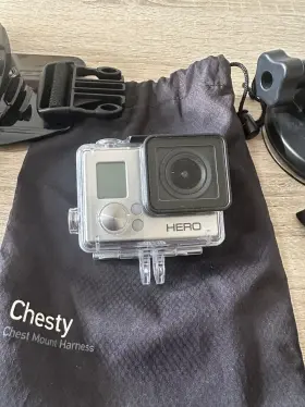 Hero3silver Gopro Used Once Hero3 Silver/white 1080p Action Camera W Windshield Chest Mount #2