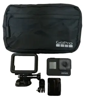 Hero7 Gopro Scph1 Action Camera With Battery Mount Case And Acc In Carry Bag - Black