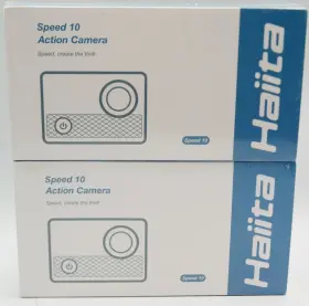 Haiita 721691946247 2x Of Speed 10 Black Native 5k Video Resolution Waterproof Action Camera