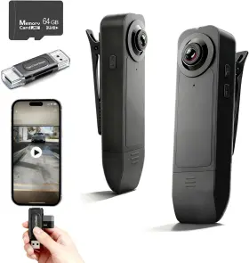 Heart Link 313035543535 Body Camera With Audio And Video Recording - 1080p Hd Wearable Mini C