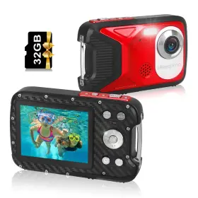Dc-01 Heegomn 17ft Underwater Camera 30mp Hd1080p Kids Video Camcorder With 32g Card Red