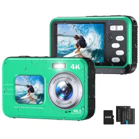 Wdc901 Hicshon Underwater Camera Selfie Dual Screens 4k 48mp 11ft Autofocus Waterproof Digi