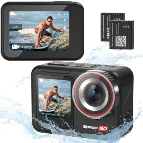 Hiicam 717817177466 Action Camera 4k 60fps Wifi Touch Screen Waterproof 33ft Vlogging