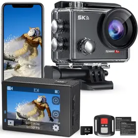 Hiicam 717817177558 Speed 10 Action Camera 5k 30fps Waterproof Underwater 131 Ft With Eis