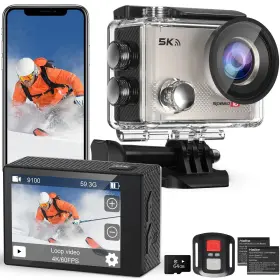 Hiicam 717817177572 Speed 10 Action Camera 5k 30fps Waterproof Underwater 131 Ft With Eis