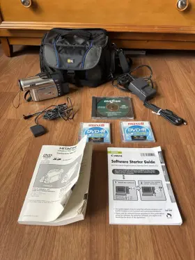 Dz-mv380a Hitachi Dz-m380a Dvd Camcorder With Bag Dvd-r Wired Battery And Charger - Parts