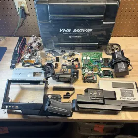 Vm-2100a Hitachi Model Vhs Tape Camcorder Parts Only Plus Case And Strap