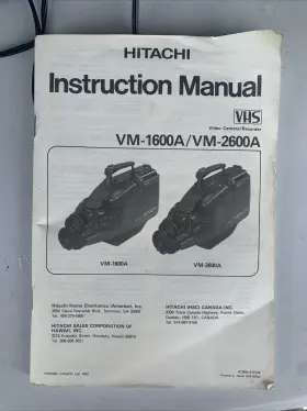 Vm-2600a Hitachi Vintage Vhs Camcorder Parts Repair With Ambico Bag And Accessories #2