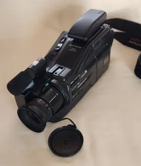 Vm-c33 Hitachi Vhs-c Camcorder With Case Tapes Untested Vintage Video
