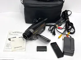 Vm-e535la Hitachi 8mm Video Camcorder Bundle Transfer Tested Works #3