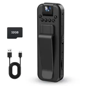 Hkfug 344448439024 Mini Body Camera 1080p Hd Small Video Recorder Built-in 32gb Memory Car