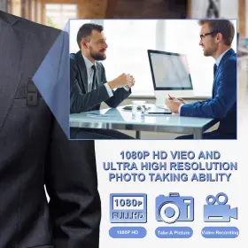 Hskah 331670499902 Body Camera With 180 Rotating Lens Hd 1080p Mini Portable Cam Nig #2