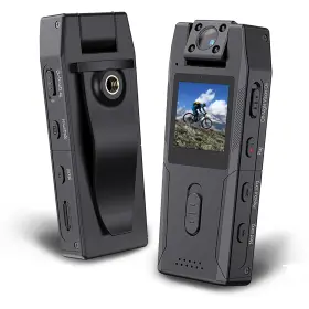 Hskah 331670499902 Body Camera With 180 Rotating Lens Hd 1080p Mini Portable Cam Nig