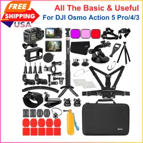 65522271 Husiway Accessories Bundle For Dji Osmo Action 5 Pro/action 4/3 Waterproof Case Diving