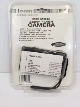Icam 084438986211 Pc 200 Jrmc 35mm Film Flash Camera Purple New Factory Sealed #3