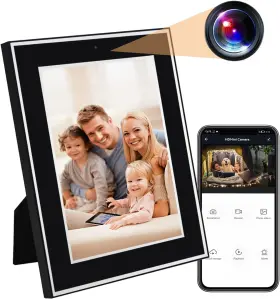 Wh117 Icamdoor Hidden Spy Camera Detector With Photo Frame Wifi Black