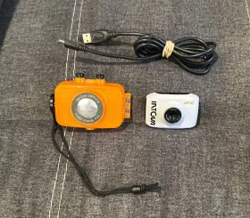 Industrial Revolution 054269001810 Intova Duo Waterproof Hd Pov Sports Video Orange Action Camera W Case And Charger