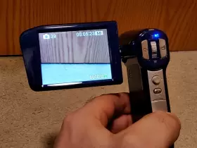 Ns-dv720p Insignia Hd Digital Camcorder Blue Pocket Recorder Bundle - Tested #3