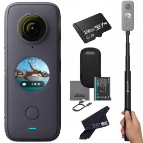 5.7k30 Insta360 745860379520 One X2 360 Camera With Touchscreen - Video Front Steady Cam Mode