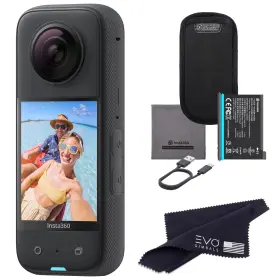 Insta360 745860380366 X3 360 Degree Waterproof Action Camera 5.7k Stabilization Touch Screen