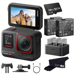 Insta360 810132543746 Ace Pro Battery Bundle- 8k Waterproof Action Camera Co-engineered With Leica