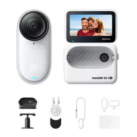 Insta360 842126108785 Go 3s - 128 Gb Action Bundle White 4k Tiny Portable Vlogging Camera Hands-fr
