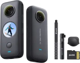 Insta360 970357851867 One X2 360 Degree Waterproof Action Camera 5.7k Stabilization Touch Sc