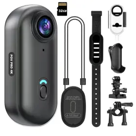 Intepoll 761687620676 4k Mini Wifi Action Camera 32gb Thumb Pov Portable Body Cam Wearable Video